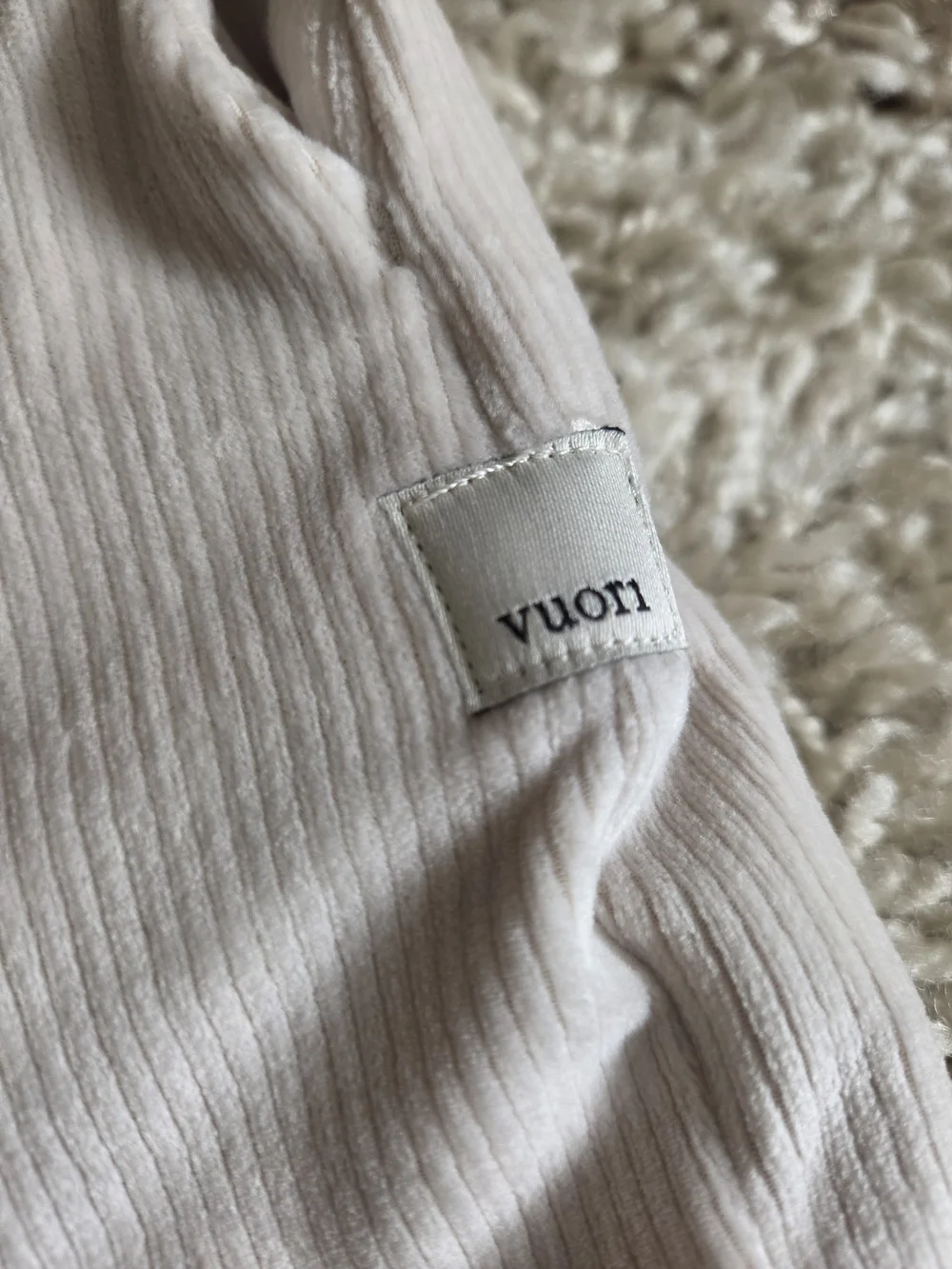 Vuori Ribbed Wide-Leg Lounge Pants - Cream